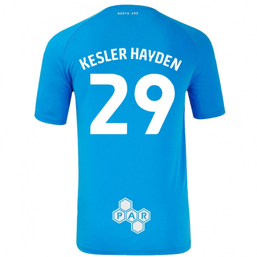 Danxen Kinderen Kaine Kesler-Hayden #29 Hemelsblauw Uitshirt Uittenue 2024/25 T-Shirt