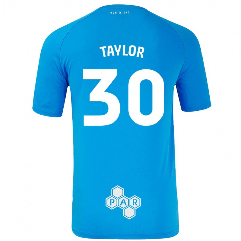 Danxen Kinderen Kian Taylor #30 Hemelsblauw Uitshirt Uittenue 2024/25 T-Shirt