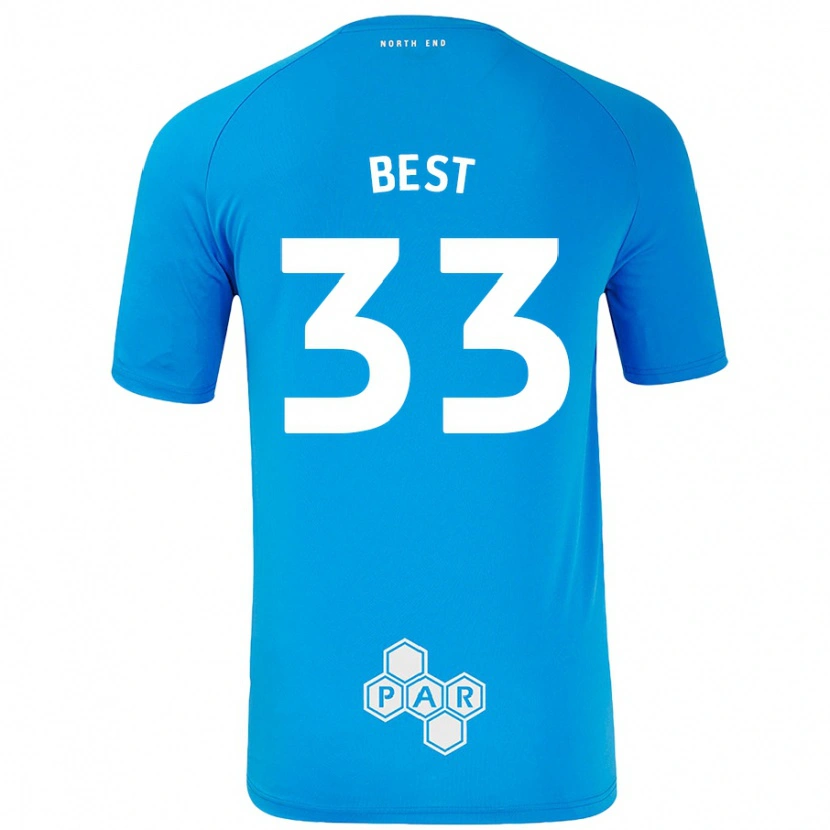 Danxen Kinderen Kian Best #33 Hemelsblauw Uitshirt Uittenue 2024/25 T-Shirt