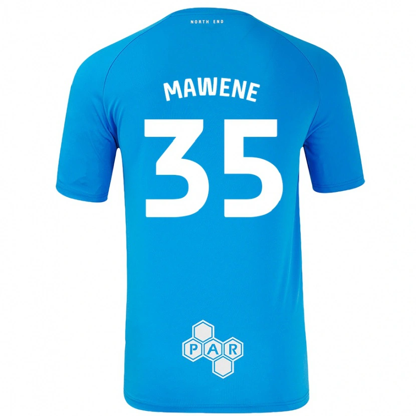 Danxen Kinderen Noah Mawene #35 Hemelsblauw Uitshirt Uittenue 2024/25 T-Shirt