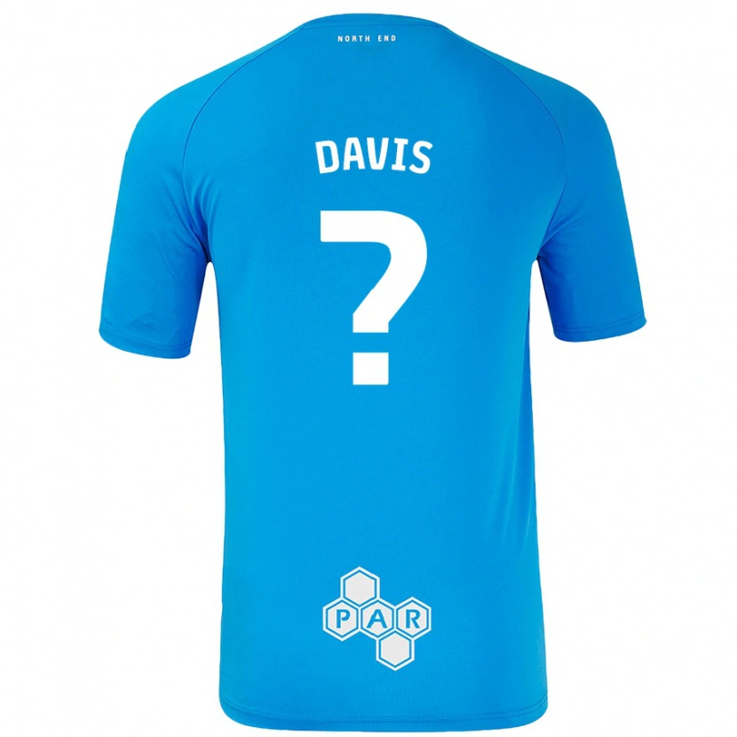 Danxen Kinderen Tommy Davis #0 Hemelsblauw Uitshirt Uittenue 2024/25 T-Shirt