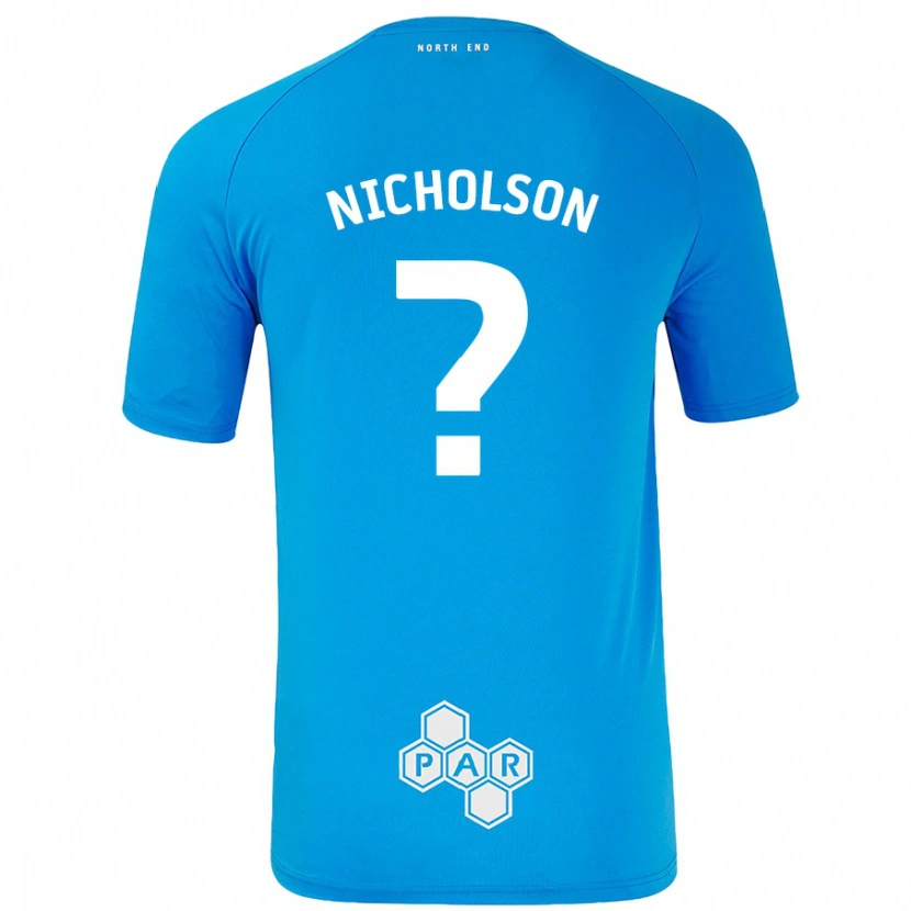 Danxen Kinderen Joseph Nicholson #0 Hemelsblauw Uitshirt Uittenue 2024/25 T-Shirt