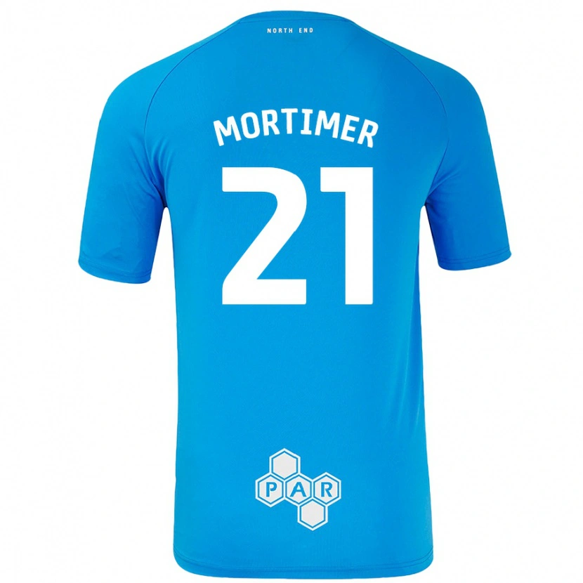 Danxen Kinderen Jodie Mortimer #21 Hemelsblauw Uitshirt Uittenue 2024/25 T-Shirt