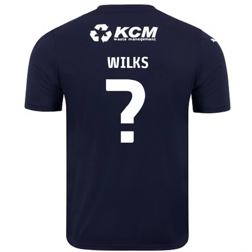 Danxen Kinderen Mallik Wilks #0 Marineblauw Uitshirt Uittenue 2024/25 T-Shirt