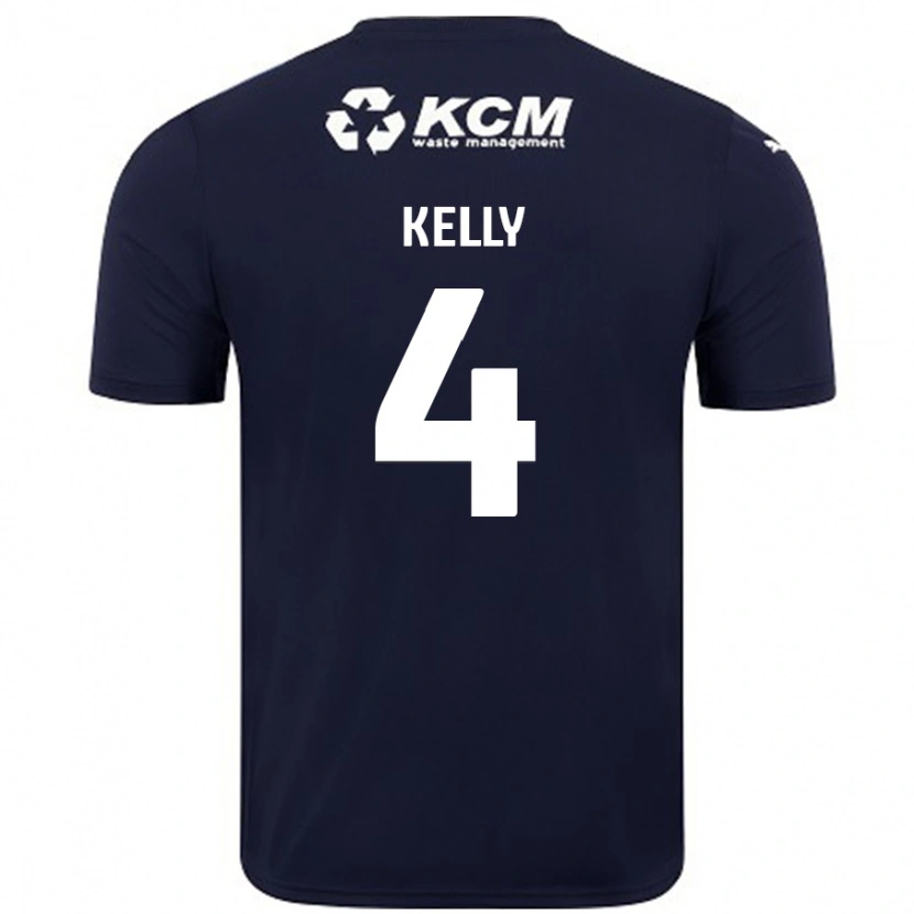 Danxen Kinderen Liam Kelly #4 Marineblauw Uitshirt Uittenue 2024/25 T-Shirt