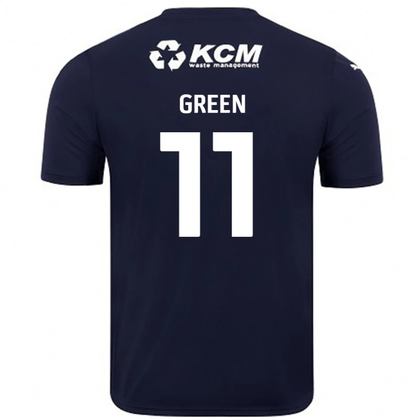 Danxen Kinderen Andre Green #11 Marineblauw Uitshirt Uittenue 2024/25 T-Shirt