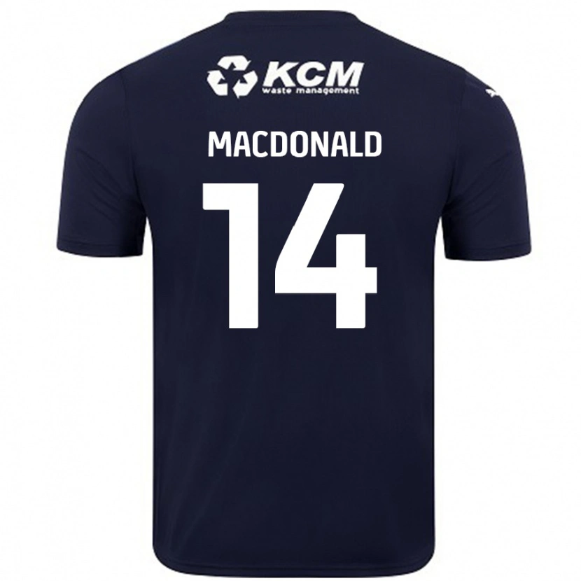 Danxen Kinderen Alex Macdonald #14 Marineblauw Uitshirt Uittenue 2024/25 T-Shirt