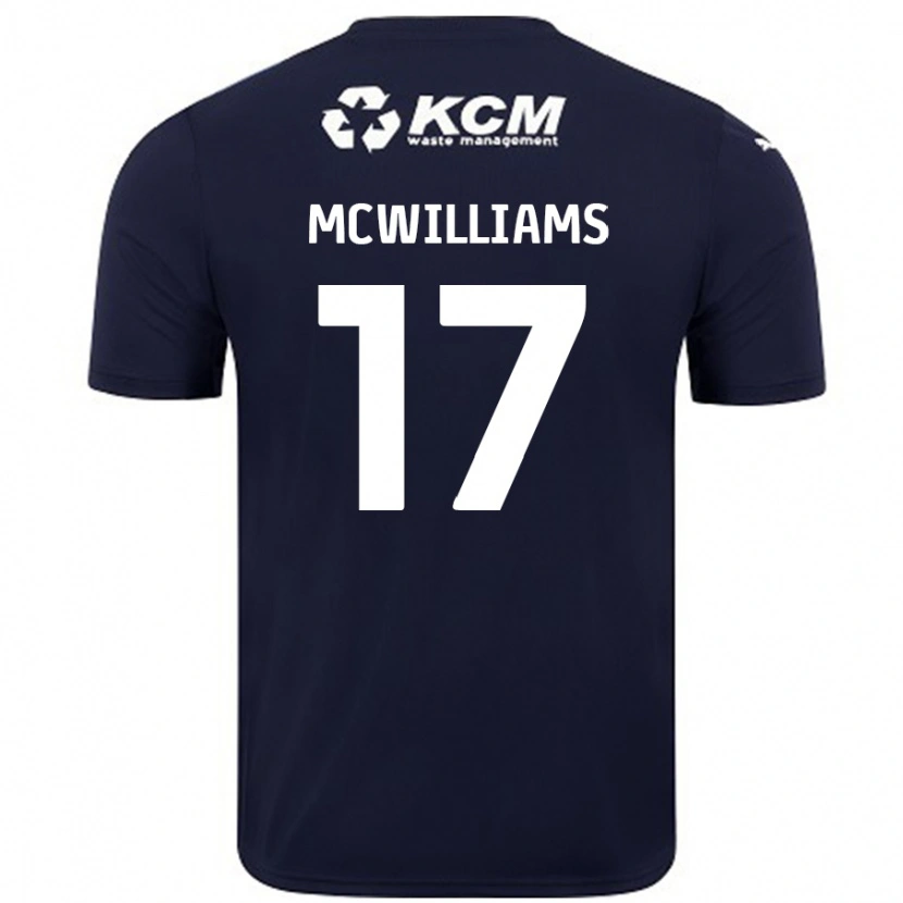 Danxen Kinderen Shaun Mcwilliams #17 Marineblauw Uitshirt Uittenue 2024/25 T-Shirt