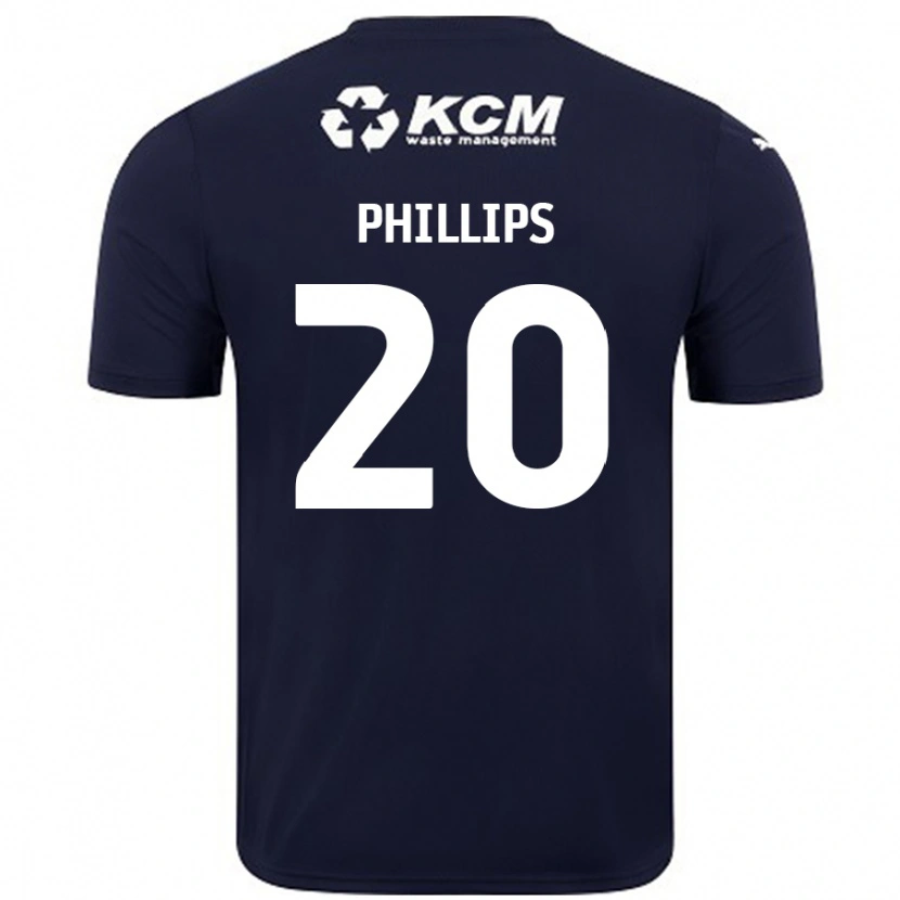 Danxen Kinderen Dillon Phillips #20 Marineblauw Uitshirt Uittenue 2024/25 T-Shirt