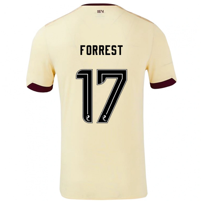 Danxen Kinderen Alan Forrest #17 Crème Bordeauxrood Uitshirt Uittenue 2024/25 T-Shirt