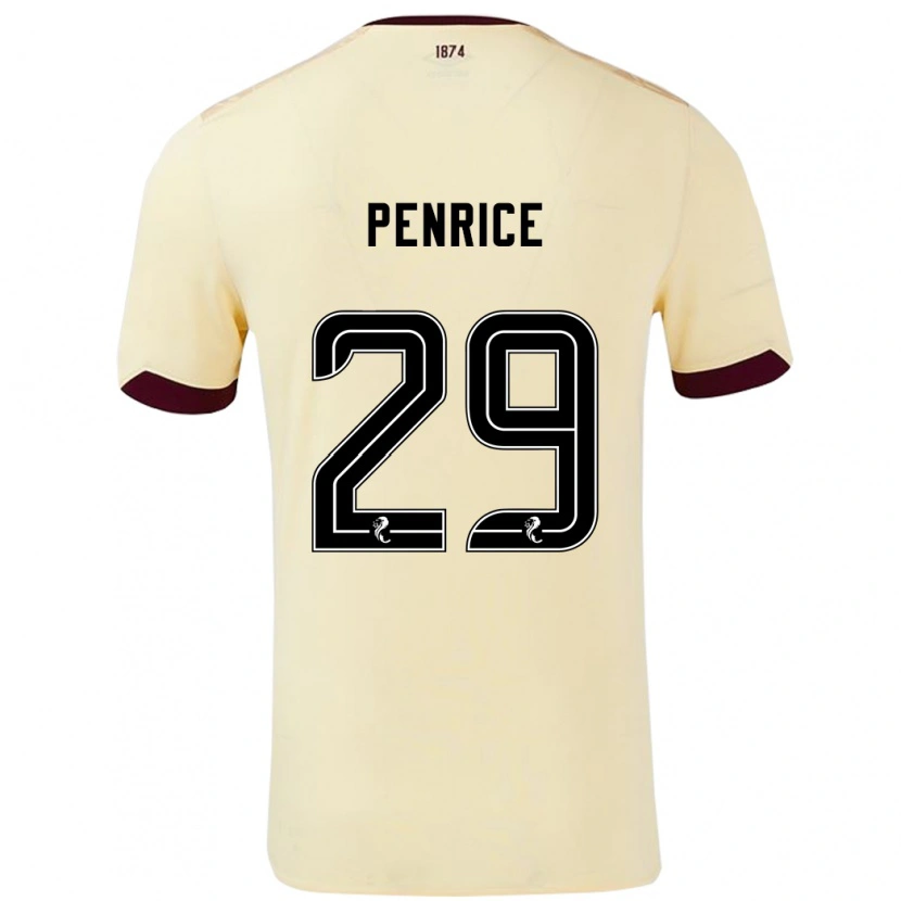 Danxen Kinderen James Penrice #29 Crème Bordeauxrood Uitshirt Uittenue 2024/25 T-Shirt