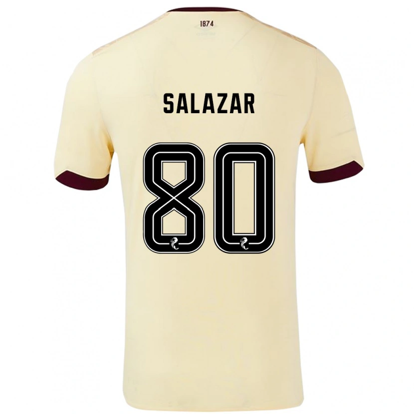 Danxen Kinderen Andrés Salazar #80 Crème Bordeauxrood Uitshirt Uittenue 2024/25 T-Shirt