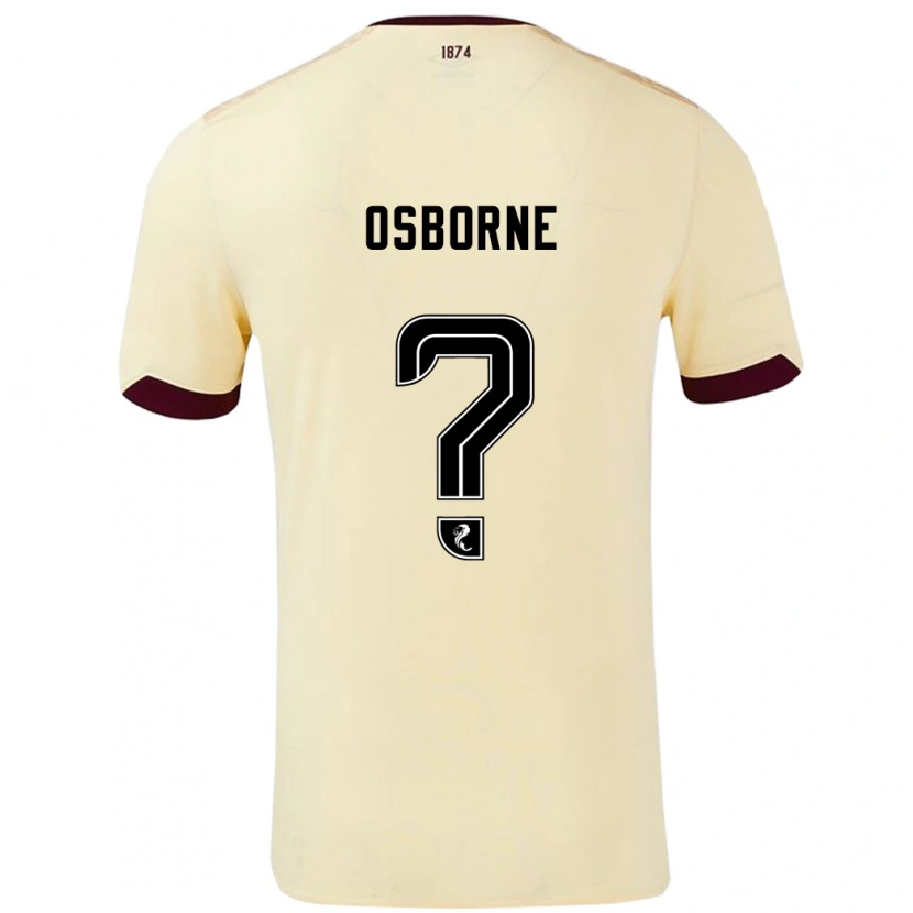 Danxen Kinderen Alfie Osborne #0 Crème Bordeauxrood Uitshirt Uittenue 2024/25 T-Shirt