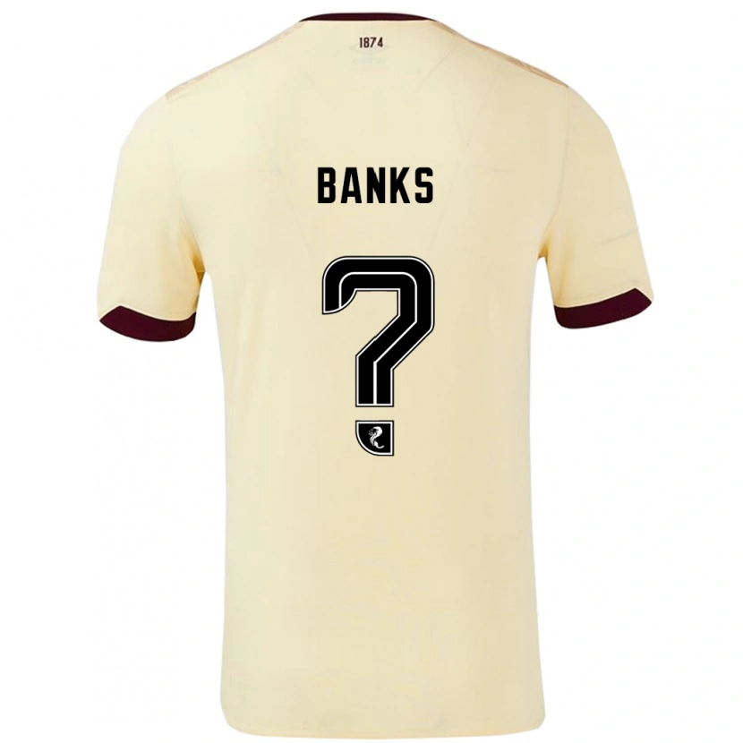 Danxen Kinderen Euan Banks #0 Crème Bordeauxrood Uitshirt Uittenue 2024/25 T-Shirt