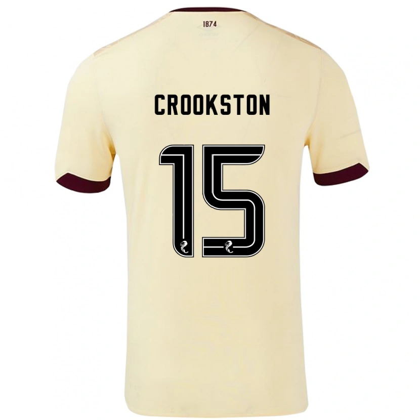 Danxen Kinderen Gregor Crookston #15 Crème Bordeauxrood Uitshirt Uittenue 2024/25 T-Shirt