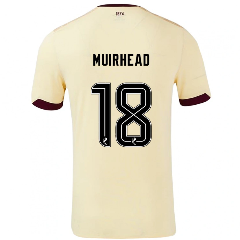 Danxen Kinderen Owen Muirhead #18 Crème Bordeauxrood Uitshirt Uittenue 2024/25 T-Shirt