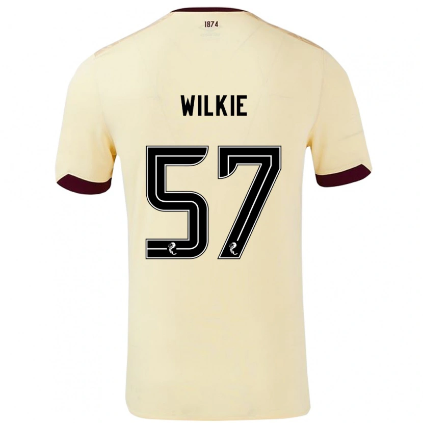 Danxen Kinderen Coupar Wilkie #57 Crème Bordeauxrood Uitshirt Uittenue 2024/25 T-Shirt