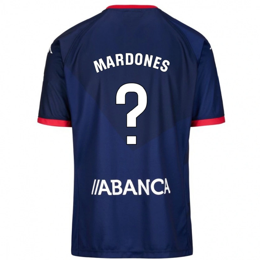 Danxen Kinderen Alvaro Mardones #0 Marineblauw Uitshirt Uittenue 2024/25 T-Shirt