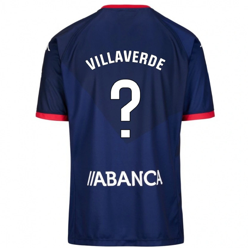 Danxen Kinderen Hugo Villaverde #0 Marineblauw Uitshirt Uittenue 2024/25 T-Shirt