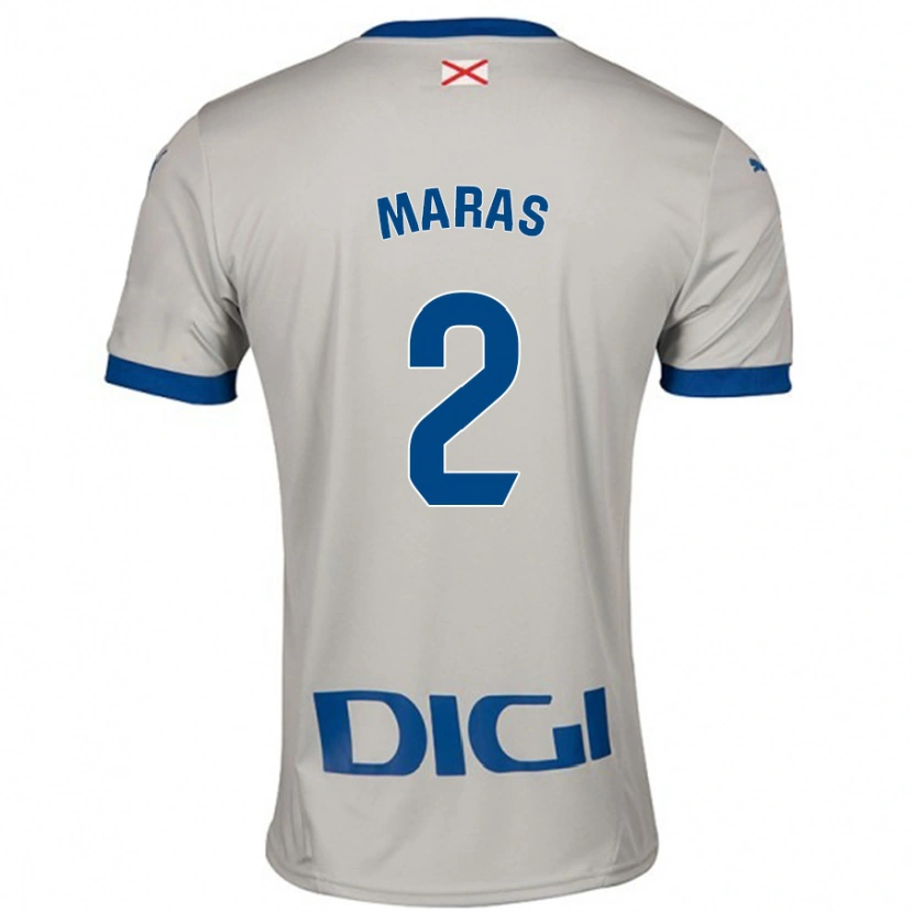 Danxen Kinderen Nikola Maras #2 Lichtgrijs Uitshirt Uittenue 2024/25 T-Shirt