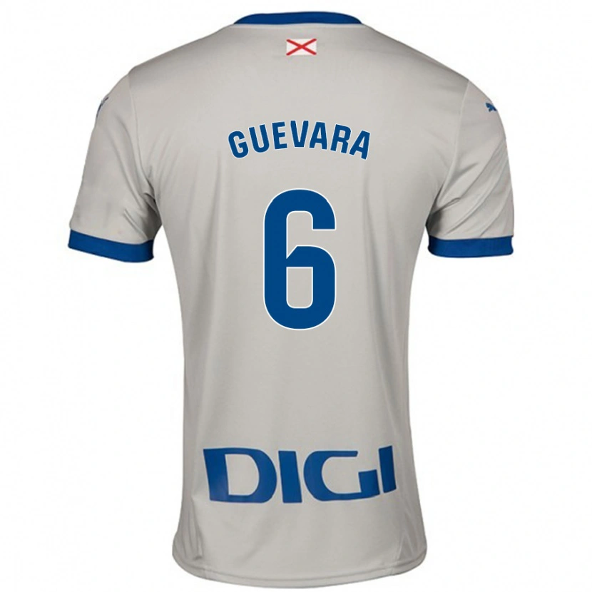 Danxen Kinderen Ander Guevara #6 Lichtgrijs Uitshirt Uittenue 2024/25 T-Shirt