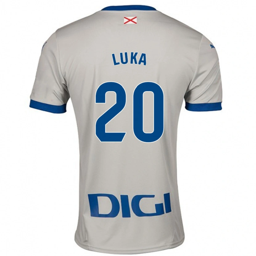 Danxen Kinderen Luka Romero #20 Lichtgrijs Uitshirt Uittenue 2024/25 T-Shirt