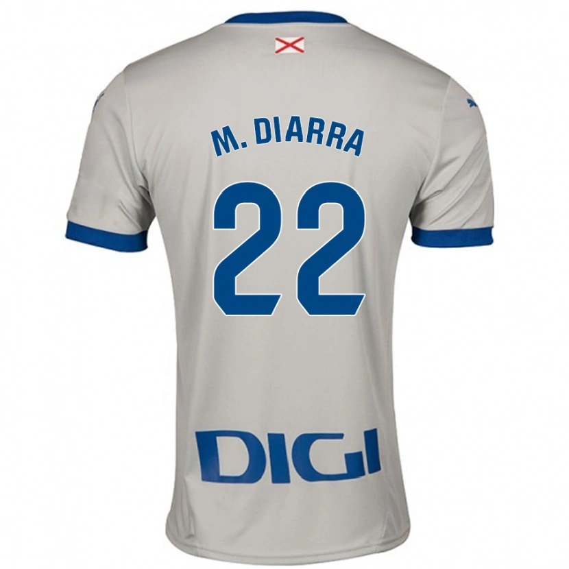 Danxen Kinderen Moussa Diarra #22 Lichtgrijs Uitshirt Uittenue 2024/25 T-Shirt