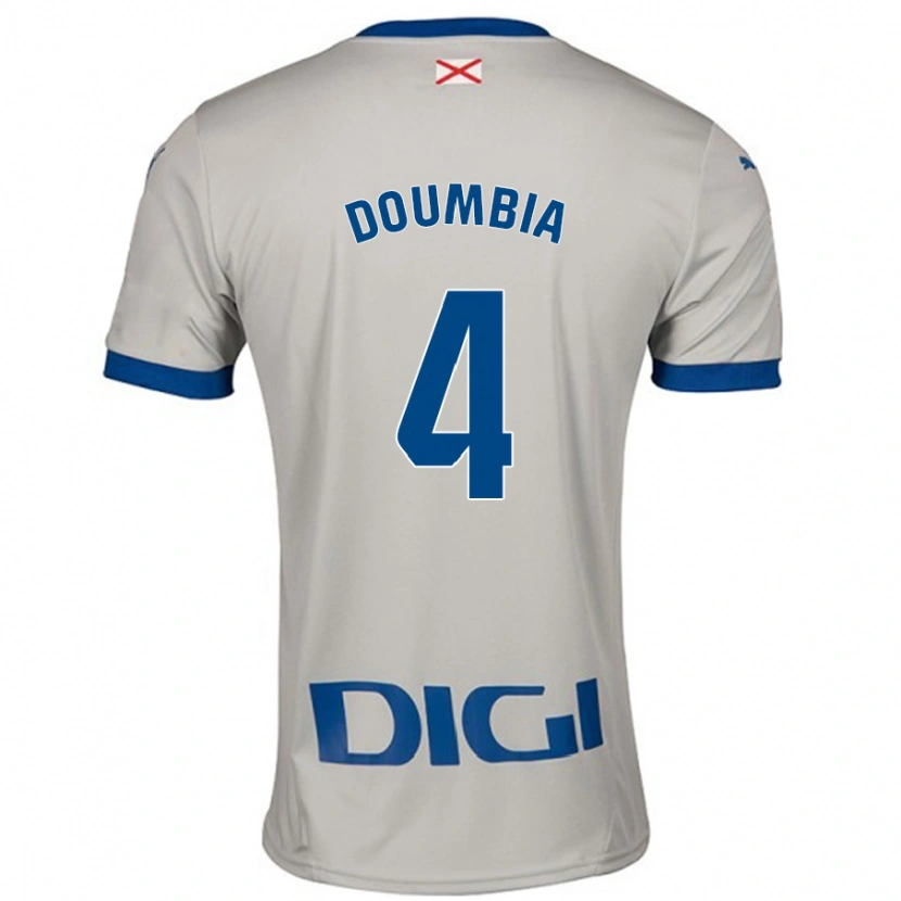 Danxen Kinderen Daouda Doumbia #4 Lichtgrijs Uitshirt Uittenue 2024/25 T-Shirt