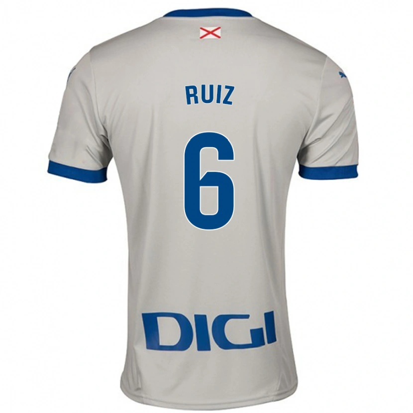 Danxen Kinderen Markel Ruiz #6 Lichtgrijs Uitshirt Uittenue 2024/25 T-Shirt