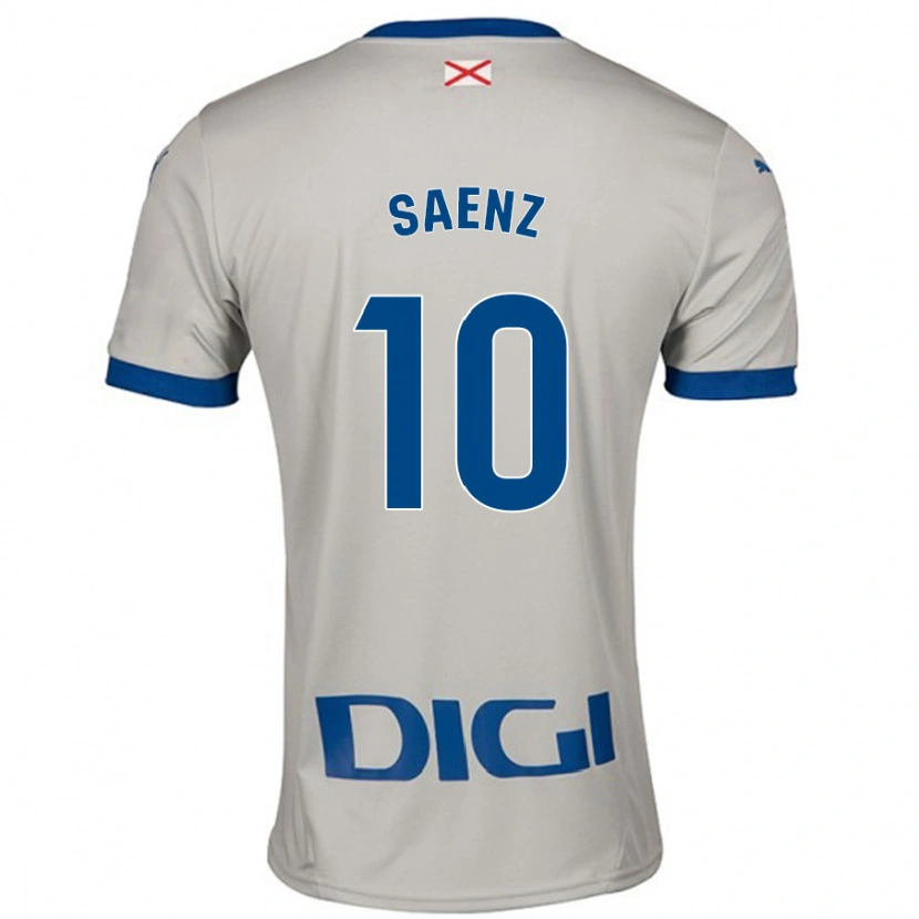 Danxen Kinderen Iñaki Saenz #10 Lichtgrijs Uitshirt Uittenue 2024/25 T-Shirt