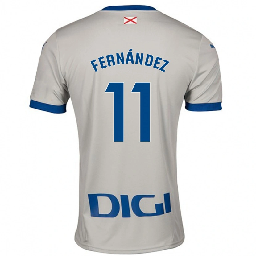 Danxen Kinderen Imanol Fernández #11 Lichtgrijs Uitshirt Uittenue 2024/25 T-Shirt