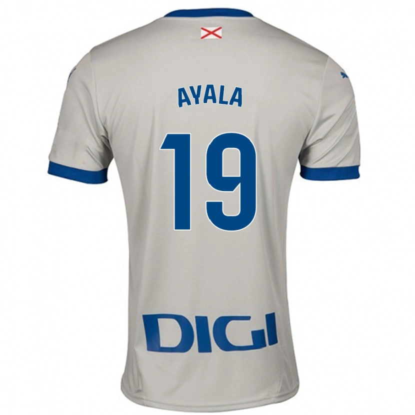 Danxen Kinderen Axel Ayala #19 Lichtgrijs Uitshirt Uittenue 2024/25 T-Shirt