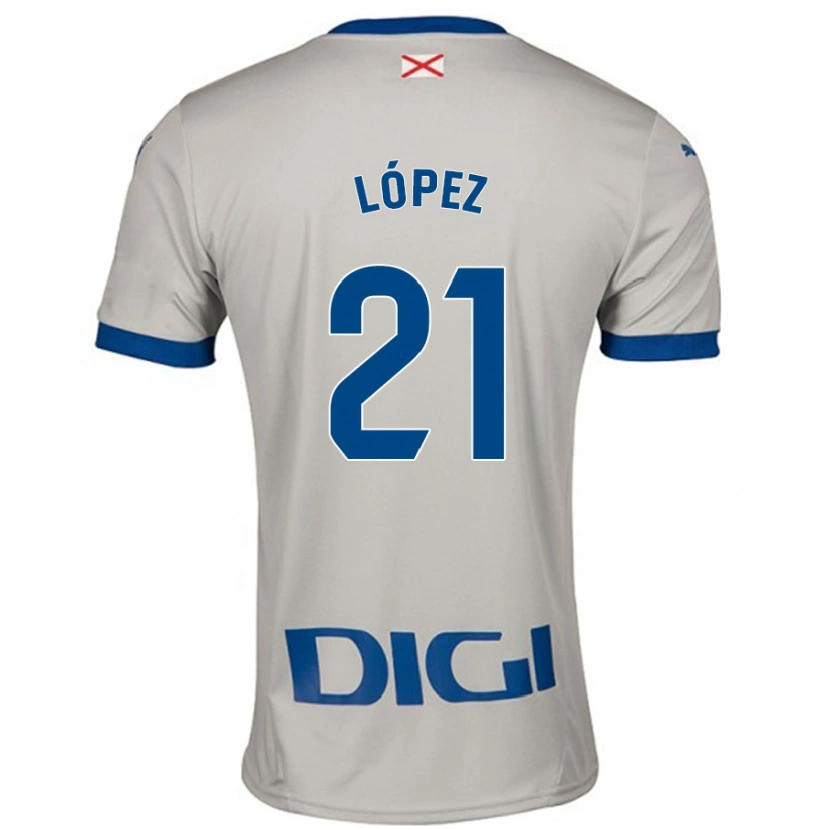 Danxen Kinderen Juanma López #21 Lichtgrijs Uitshirt Uittenue 2024/25 T-Shirt