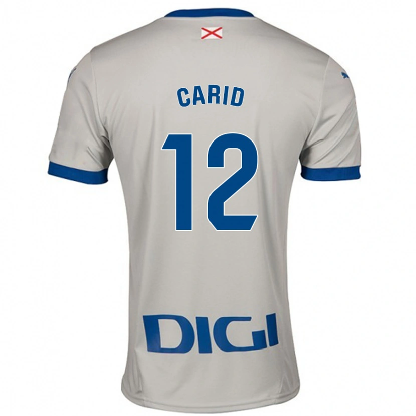 Danxen Kinderen Andrea Carid #12 Lichtgrijs Uitshirt Uittenue 2024/25 T-Shirt