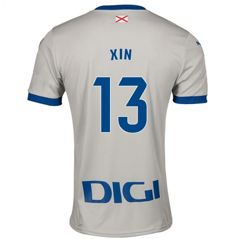 Danxen Kinderen Jana Xin #13 Lichtgrijs Uitshirt Uittenue 2024/25 T-Shirt