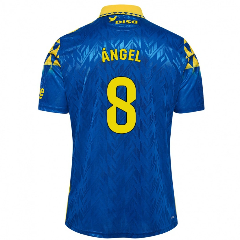 Danxen Kinderen José Ángel #8 Blauw Geel Uitshirt Uittenue 2024/25 T-Shirt