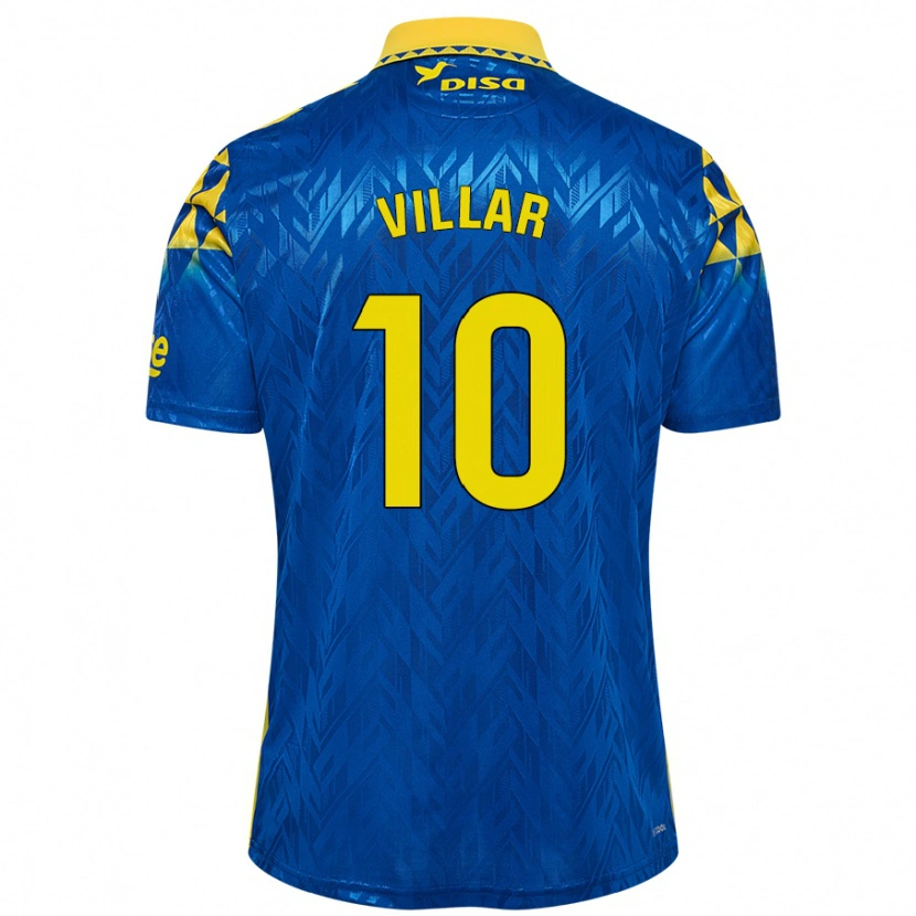 Danxen Kinderen Andy Villar #10 Blauw Geel Uitshirt Uittenue 2024/25 T-Shirt