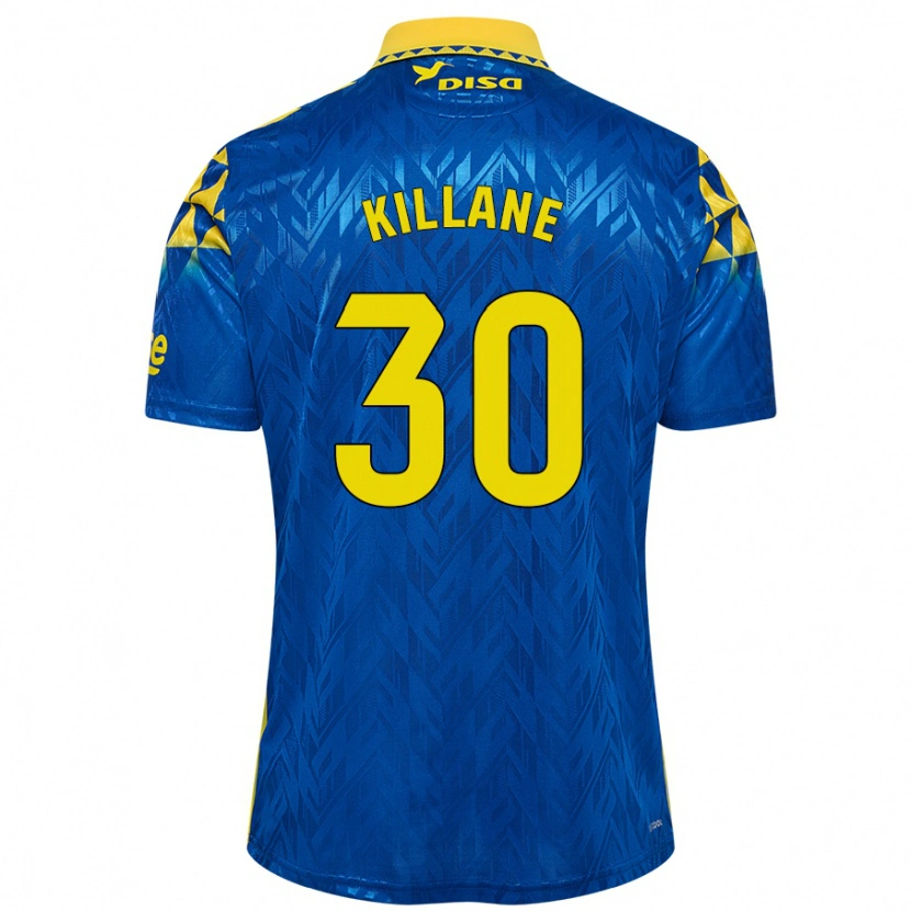 Danxen Kinderen Álvaro Killane #30 Blauw Geel Uitshirt Uittenue 2024/25 T-Shirt