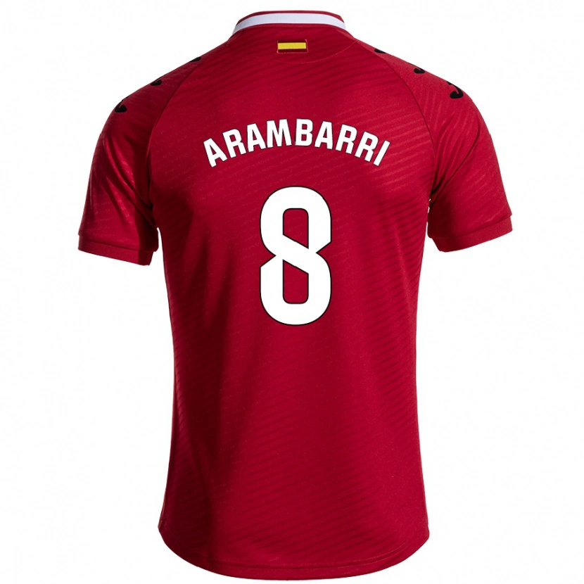 Danxen Kinderen Mauro Arambarri #8 Donkerrood Uitshirt Uittenue 2024/25 T-Shirt