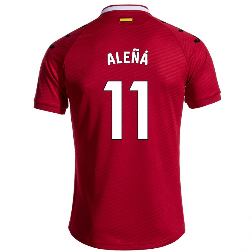 Danxen Kinderen Carles Aleñá #11 Donkerrood Uitshirt Uittenue 2024/25 T-Shirt