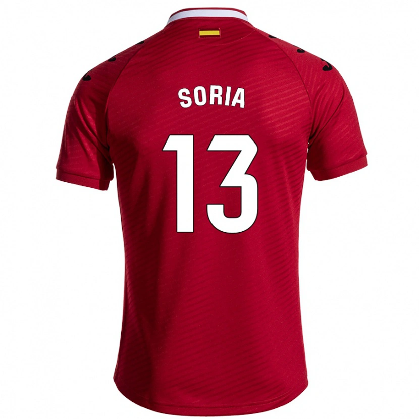 Danxen Kinderen David Soria #13 Donkerrood Uitshirt Uittenue 2024/25 T-Shirt