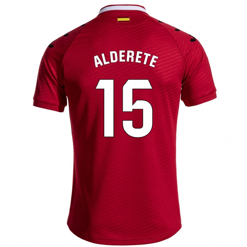 Danxen Kinderen Omar Alderete #15 Donkerrood Uitshirt Uittenue 2024/25 T-Shirt