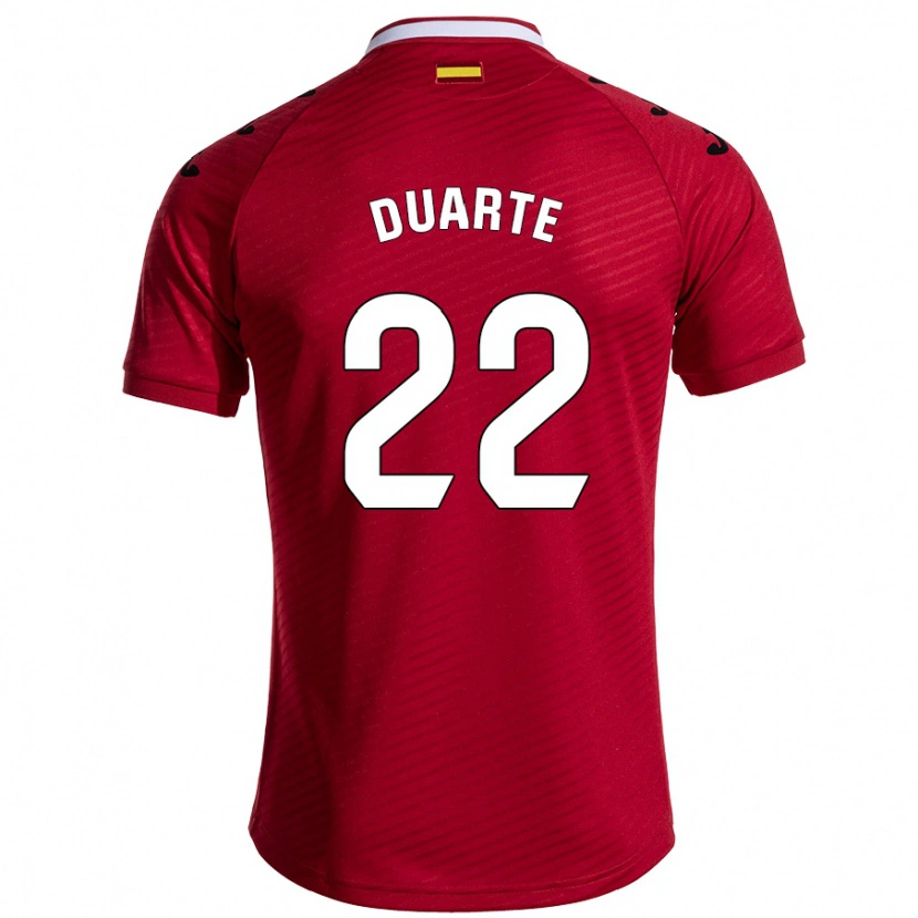 Danxen Kinderen Domingos Duarte #22 Donkerrood Uitshirt Uittenue 2024/25 T-Shirt