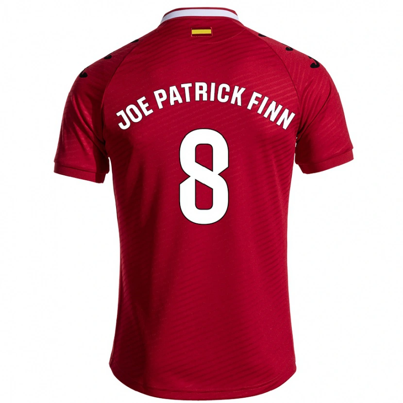 Danxen Kinderen John Joe Patrick Finn #8 Donkerrood Uitshirt Uittenue 2024/25 T-Shirt