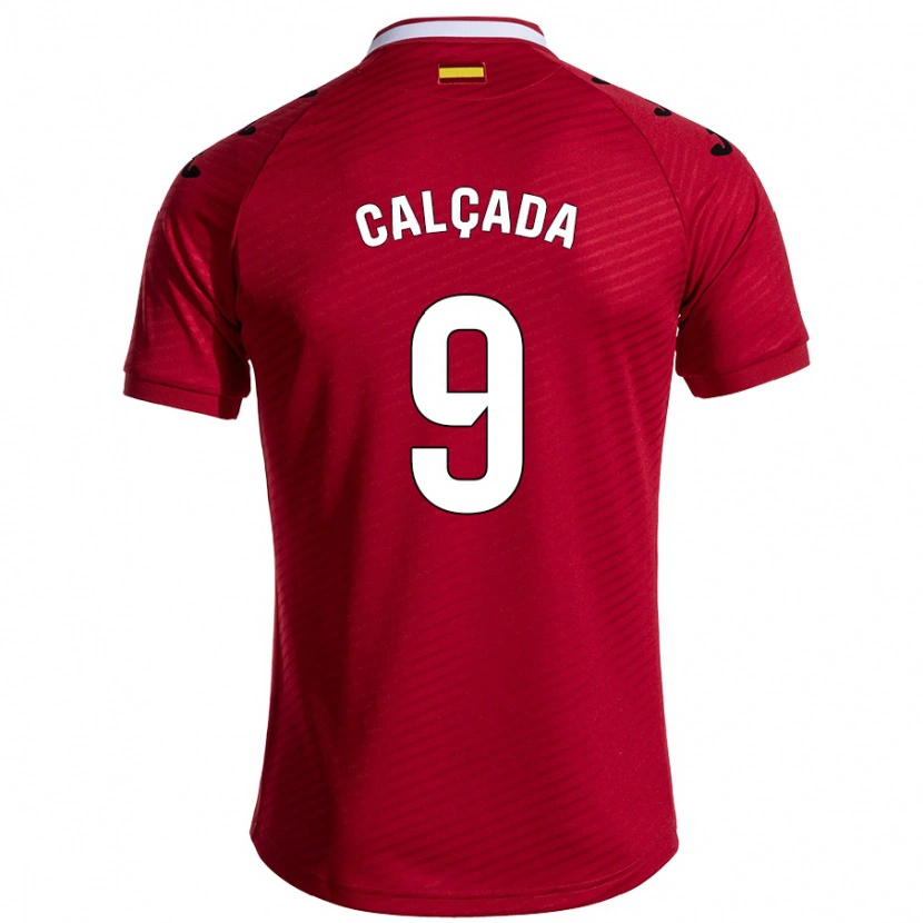 Danxen Kinderen Gonzalo Calçada #9 Donkerrood Uitshirt Uittenue 2024/25 T-Shirt