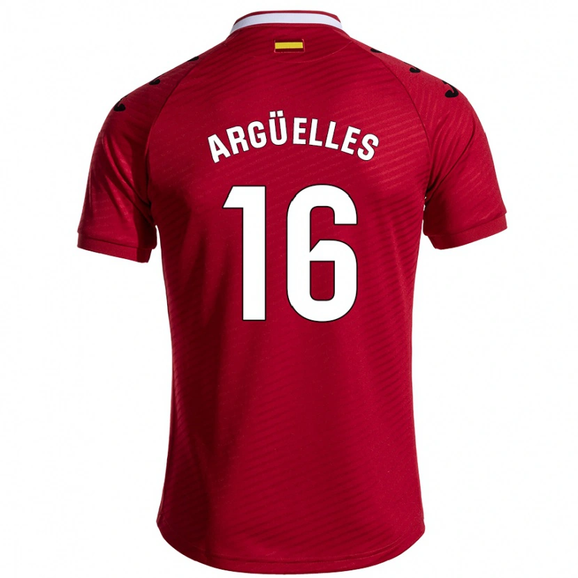 Danxen Kinderen David Argüelles #16 Donkerrood Uitshirt Uittenue 2024/25 T-Shirt