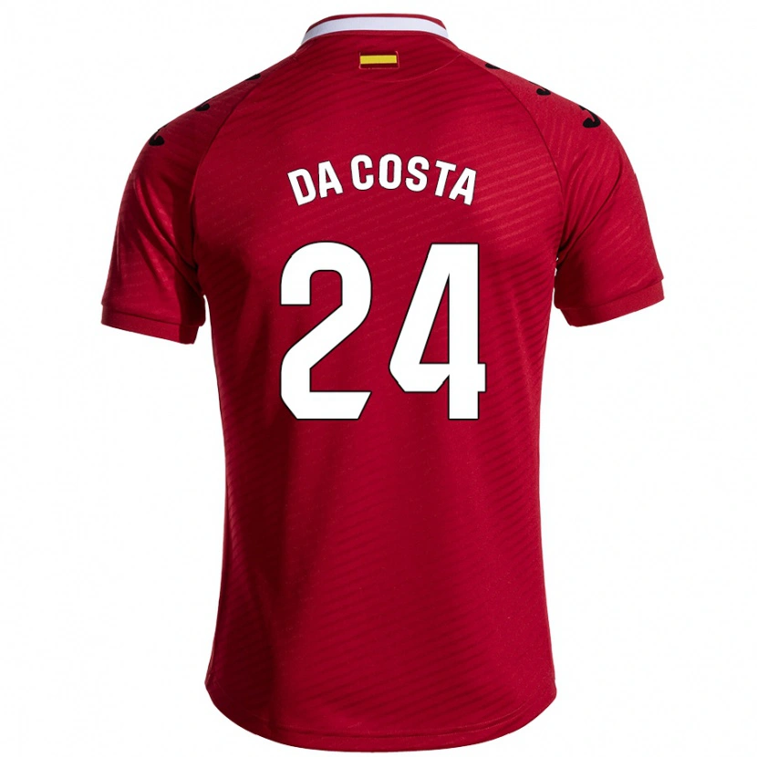 Danxen Kinderen Coba Da Costa #24 Donkerrood Uitshirt Uittenue 2024/25 T-Shirt