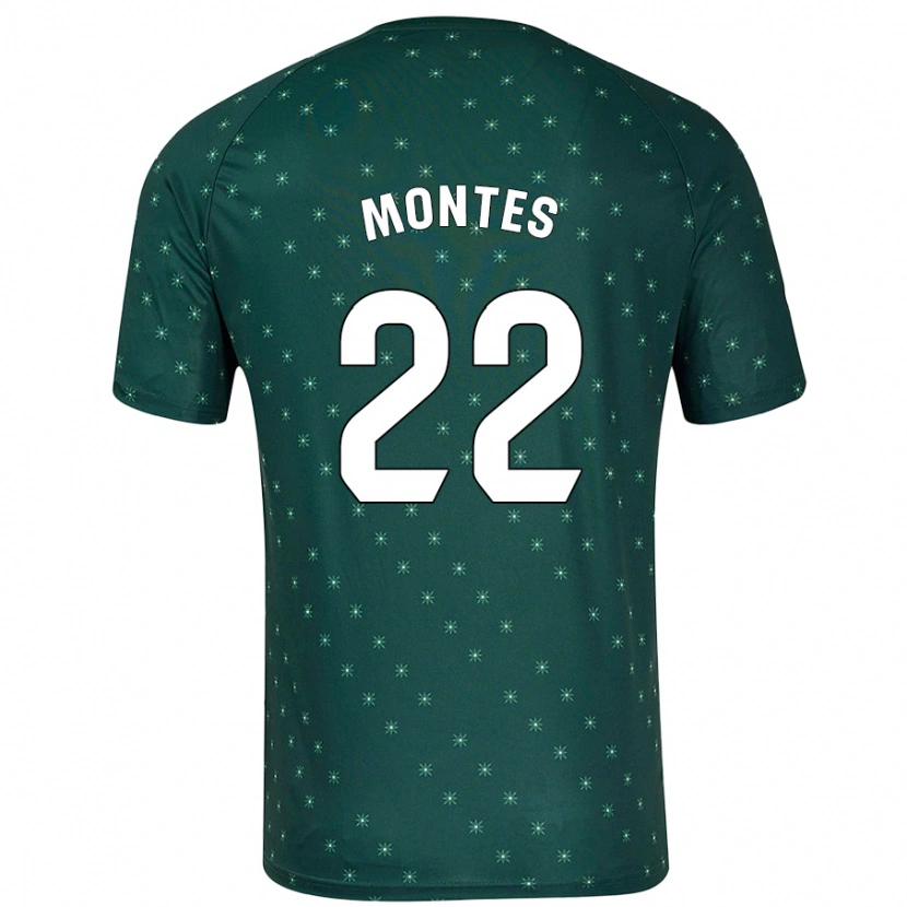 Danxen Kinderen César Montes #22 Donkergroen Uitshirt Uittenue 2024/25 T-Shirt