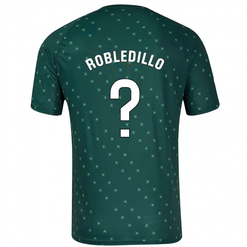 Danxen Kinderen Pedro Robledillo #0 Donkergroen Uitshirt Uittenue 2024/25 T-Shirt