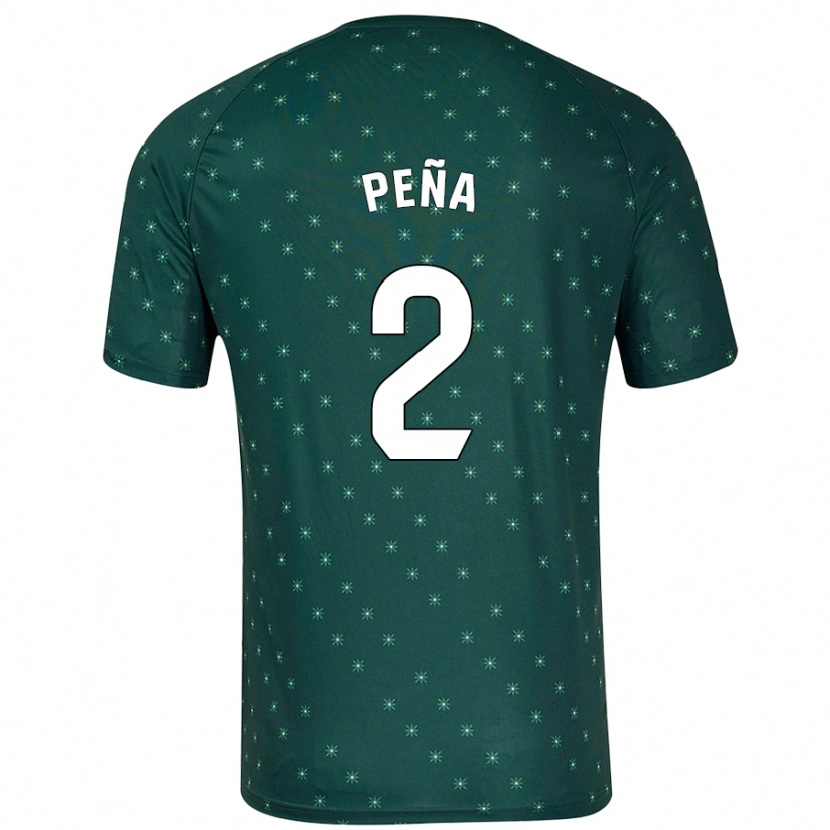 Danxen Kinderen Miguel Peña #2 Donkergroen Uitshirt Uittenue 2024/25 T-Shirt